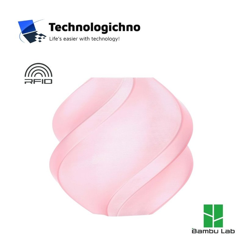PLA Translucent Bambu Cherry Pink With Spool